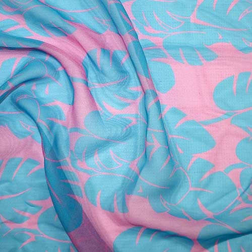 Chelase Silk Georgette 0206 - Monstera Leaf 02064507X