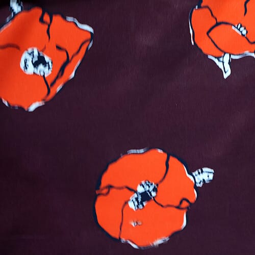 Falling Poppies · Belgravia Silk Satin